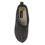 Ladies Platform Aztec Embroidery Faux Fur Slippers