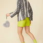 Grey Faux Fur Love Heart Micro Bag