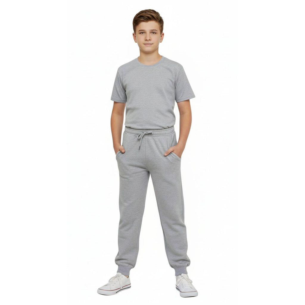 ITS NICE Boys Girls Kids Plain PE School Jogging Sports Tracksuit Bottoms Joggers Fleece 3-13 Years Old