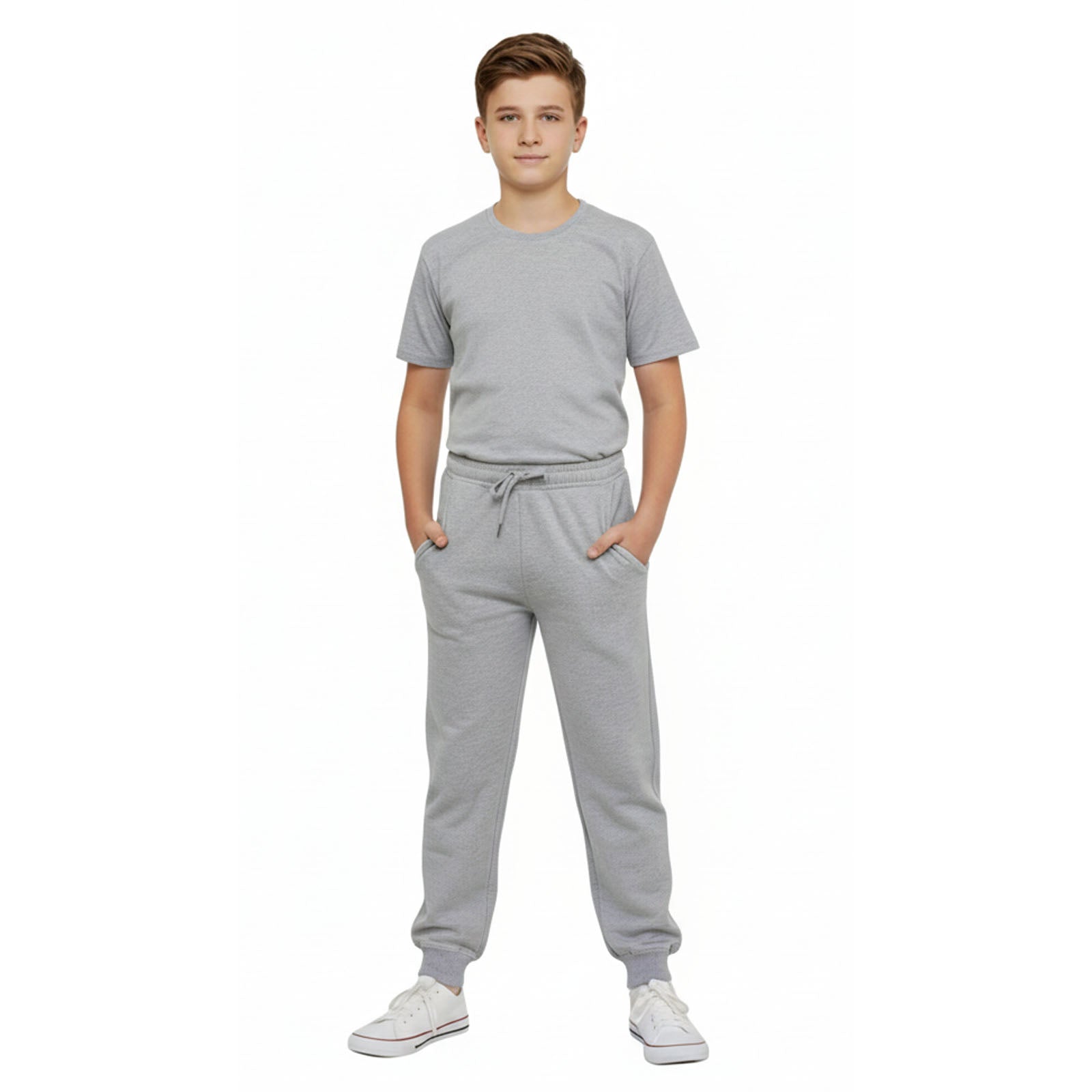 ITS NICE Boys Girls Kids Plain PE School Jogging Sports Tracksuit Bottoms Joggers Fleece 3-13 Years Old