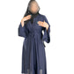 Coloured Split Abaya - High-Quality Fabric with Unique Split Design for Modest Stylish Wear
