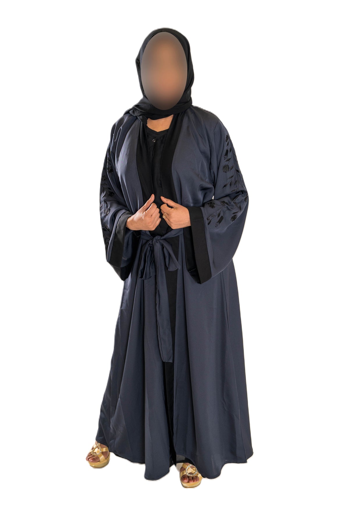 Coloured Split Abaya - High-Quality Fabric with Unique Split Design for Modest Stylish Wear