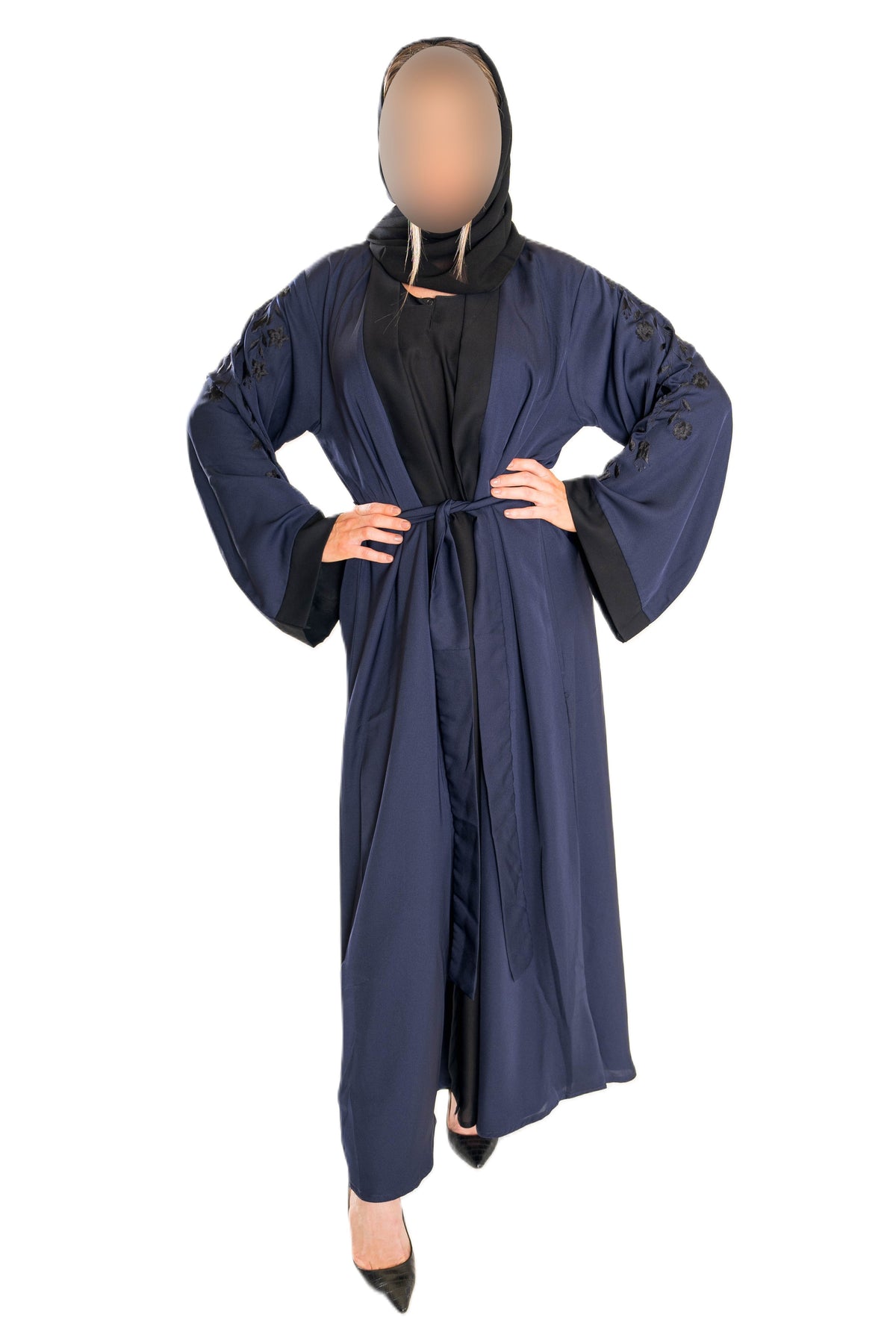 Coloured Split Abaya - High-Quality Fabric with Unique Split Design for Modest Stylish Wear