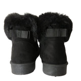Maria Ladies’ Faux Suede Ankle Boots with Faux Fur Trim Collar & Cozy Fur Lining
