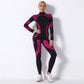 Breathable Yoga Workout Long Sleeve Shirt Leggings Set Gym Sports Fitness Striped Pants Suit For Women