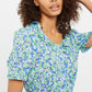 Louche Halcyon Flower Bed Print Short Sleeve Midi Dress
