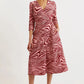 Haden Zebra Pop Print Midi Wrap Dress - Pink