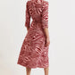 Haden Zebra Pop Print Midi Wrap Dress - Pink
