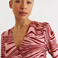 Haden Zebra Pop Print Midi Wrap Dress - Pink