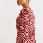 Haden Zebra Pop Print Midi Wrap Dress - Pink