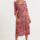 Haden Zebra Pop Print Midi Wrap Dress - Pink