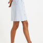 Hela Sail Stripe Button Through A-Line Mini Skirt Blue