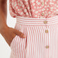 Hela Sail Stripe A-Line Mini Skirt
