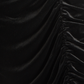 Louche Helka Velvet Ruched Mini Skirt Black