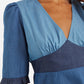 Honie Double Denim V-Neck Mini Dress