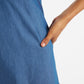 Honie Double Denim V-Neck Mini Dress