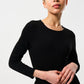 Huxley Jersey & Georgette Midi Dress - Black