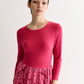 Huxley Rosechild Jersey Top Circle Skirt Midi Dress - Pink