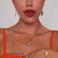 Neva Luxe 18k Gold Plated Reversible Celestial Pendant Necklace