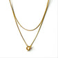 Matilda Luxe 18k Gold Plated Wraparound T Bar Necklace