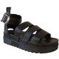 Jesse Ladies Platform Gladiator Sandals Black