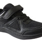 Boys Girls Kids Comfortable Black Sport School Shoes with Velcro Strap for Versatile Wear