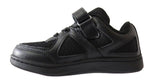 Boys Girls Kids Comfortable Black Sport School Shoes with Velcro Strap for Versatile Wear