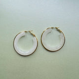 Oreilia Whi Semi Transparent Hoop Earrings