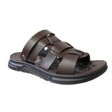 Men's Faux Leather Adjustable Strap Sandals - Comfortable & Stylish