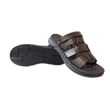 Men's Faux Leather Adjustable Strap Sandals - Comfortable & Stylish