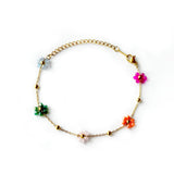 Lucy Multicoloured Beaded Flower Bracelet