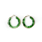 Oreilia Green Semi Transparent Hoop Earrings