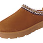 Atzi Ladies Embroidered Faux Suede Fur Lined Slippers Mules