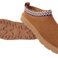 Atzi Ladies Embroidered Faux Suede Fur Lined Slippers Mules