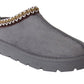 Atzi Ladies Embroidered Faux Suede Fur Lined Slippers Mules