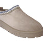 Atzi Ladies Embroidered Faux Suede Fur Lined Slippers Mules