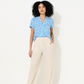Tilde Linen Mix Straight Leg Trousers - Natural