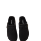 Ellen Ladies Faux Fur Lined Platform Mules Buckle Slippers