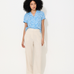 Tilde Linen Mix Straight Leg Trousers - Natural