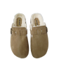 Ellen Ladies Faux Fur Lined Platform Mules Buckle Slippers