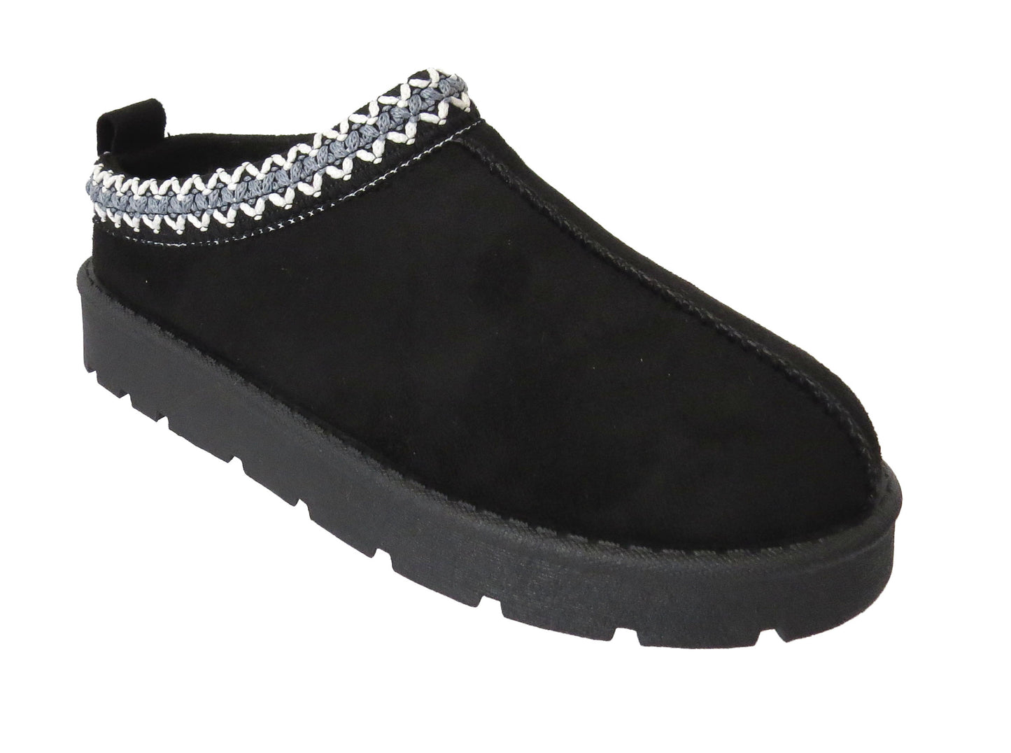 Ladies Cozy Indoor Slippers – Faux Fur Lined, Aztec Style