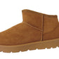 Elsa Ladies Cozy Ankle Boots Premium Suede Faux Fur Lined Slip On Winter Footwear