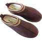 Atzi Ladies Embroidered Faux Suede Fur Lined Slippers Mules