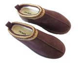 Atzi Ladies Embroidered Faux Suede Fur Lined Slippers Mules