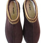 Atzi Ladies Embroidered Faux Suede Fur Lined Slippers Mules