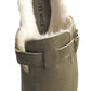 Didi Women's Faux Suede Buckle Slippers with Faux Fur Lining and Cork Platform Comfy & Stylish