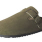 Didi Women's Faux Suede Buckle Slippers with Faux Fur Lining and Cork Platform Comfy & Stylish