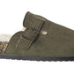 Didi Women's Faux Suede Buckle Slippers with Faux Fur Lining and Cork Platform Comfy & Stylish