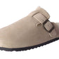 Didi Women's Faux Suede Buckle Slippers with Faux Fur Lining and Cork Platform Comfy & Stylish