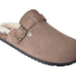 Didi Women's Faux Suede Buckle Slippers with Faux Fur Lining and Cork Platform Comfy & Stylish